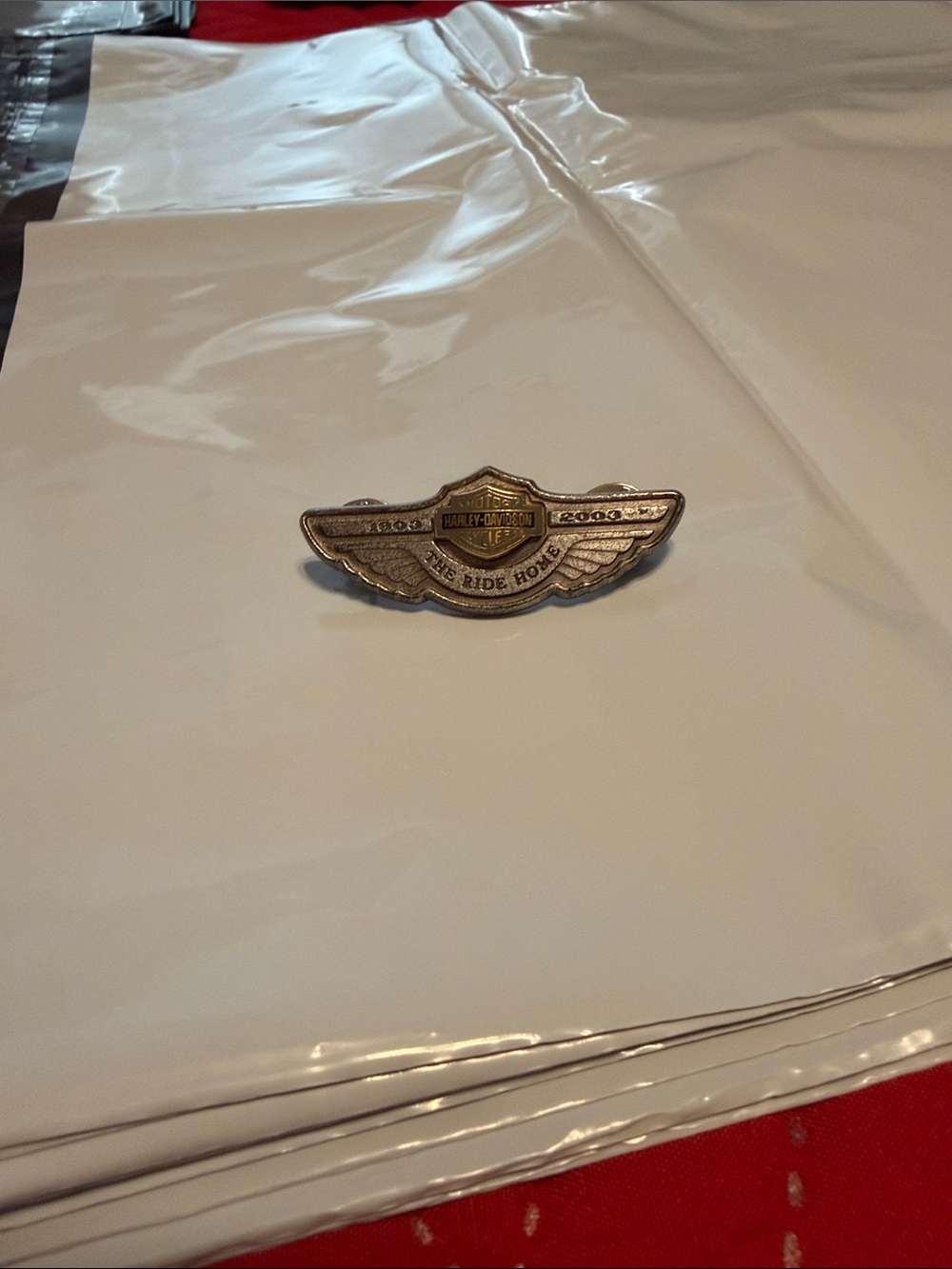 Harley-Davidson Silver Tone Winged Logo Pin